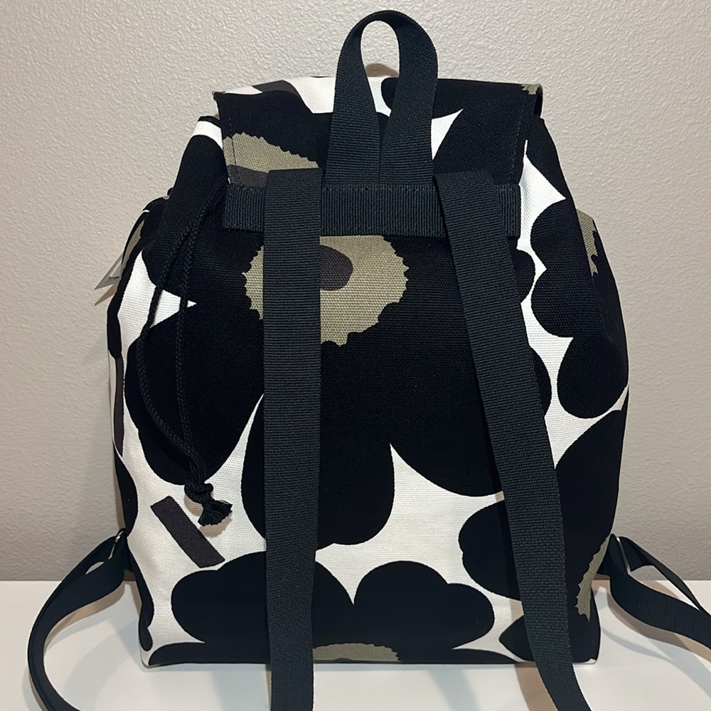 Marimekko Nippu Unikko Backpack - Black/White/Green - Picture 4 of 16